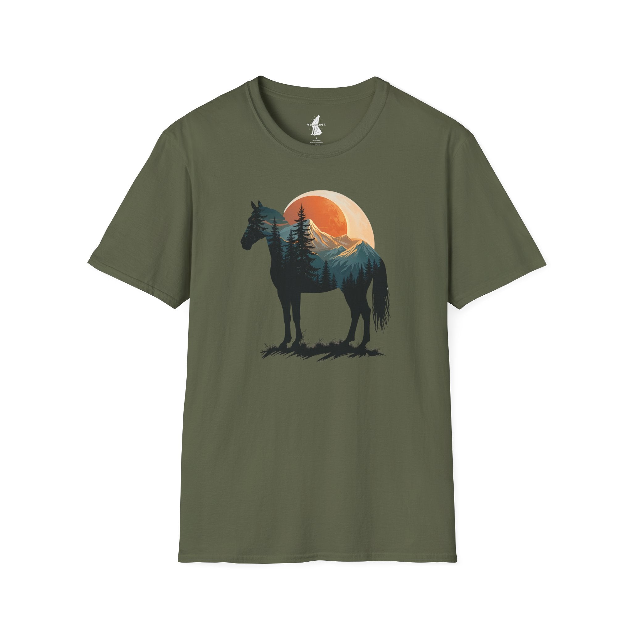 Wild Horse Sunset Silhouette T-Shirt