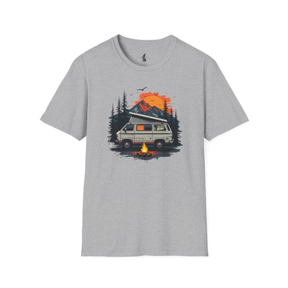 RV Camping Sunset View Graphic T-Shirt
