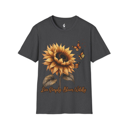 Live Simply, Bloom Wildly Sunflower T-Shirt