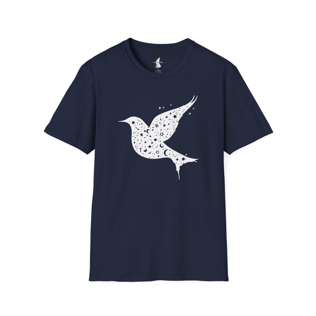 Celestial Bird Cosmic Stars T-Shirt