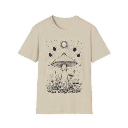 Magical Mushrooms Unisex Softstyle T-Shirt - Boho Nature Graphic Tee