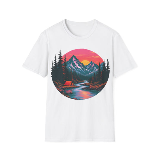 Adventure Awaits Graphic T-Shirt - Unisex Camping Design