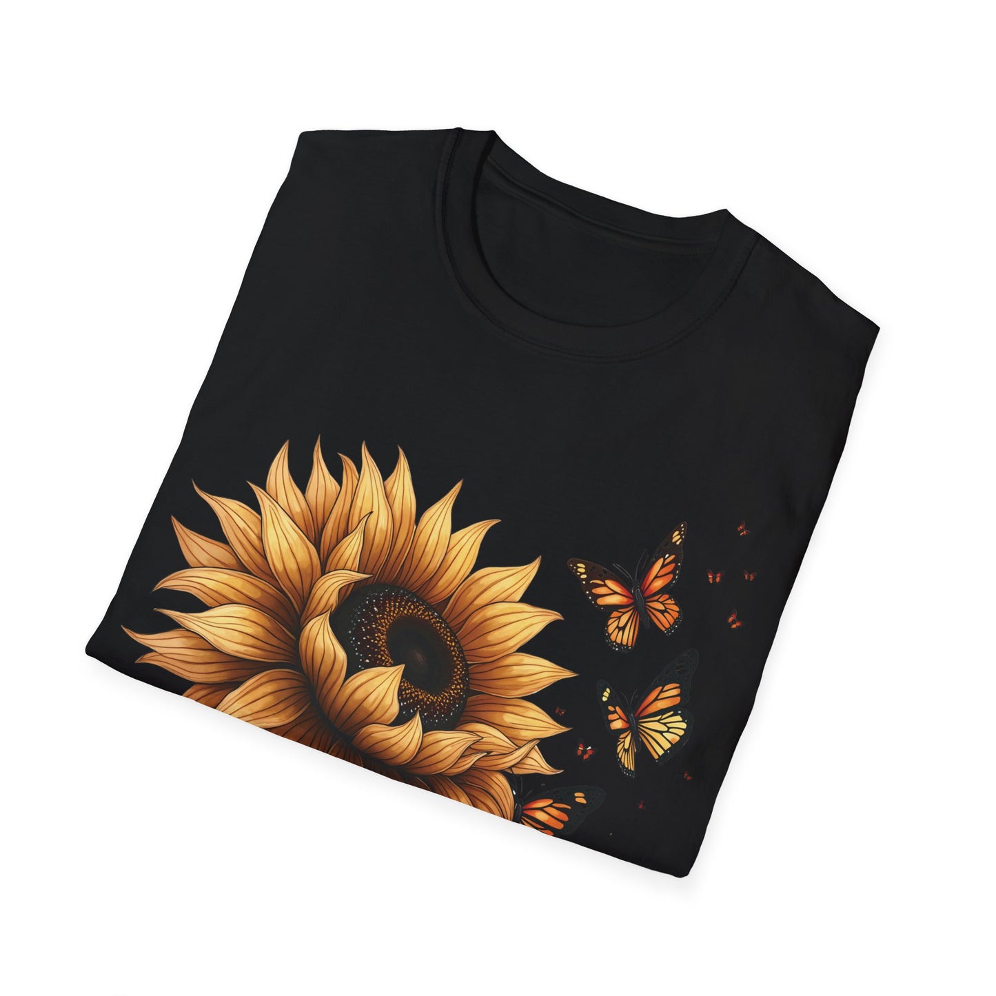 Live Simply, Bloom Wildly Sunflower Unisex Softstyle T-Shirt