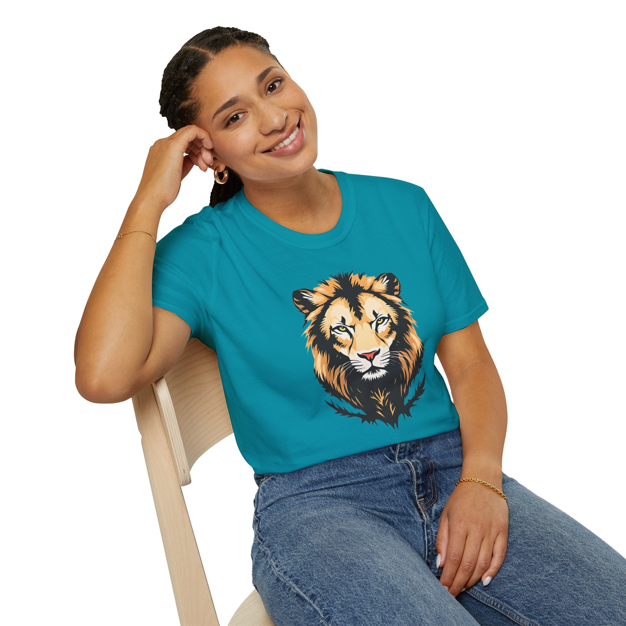 Lion Face Print T-Shirt
