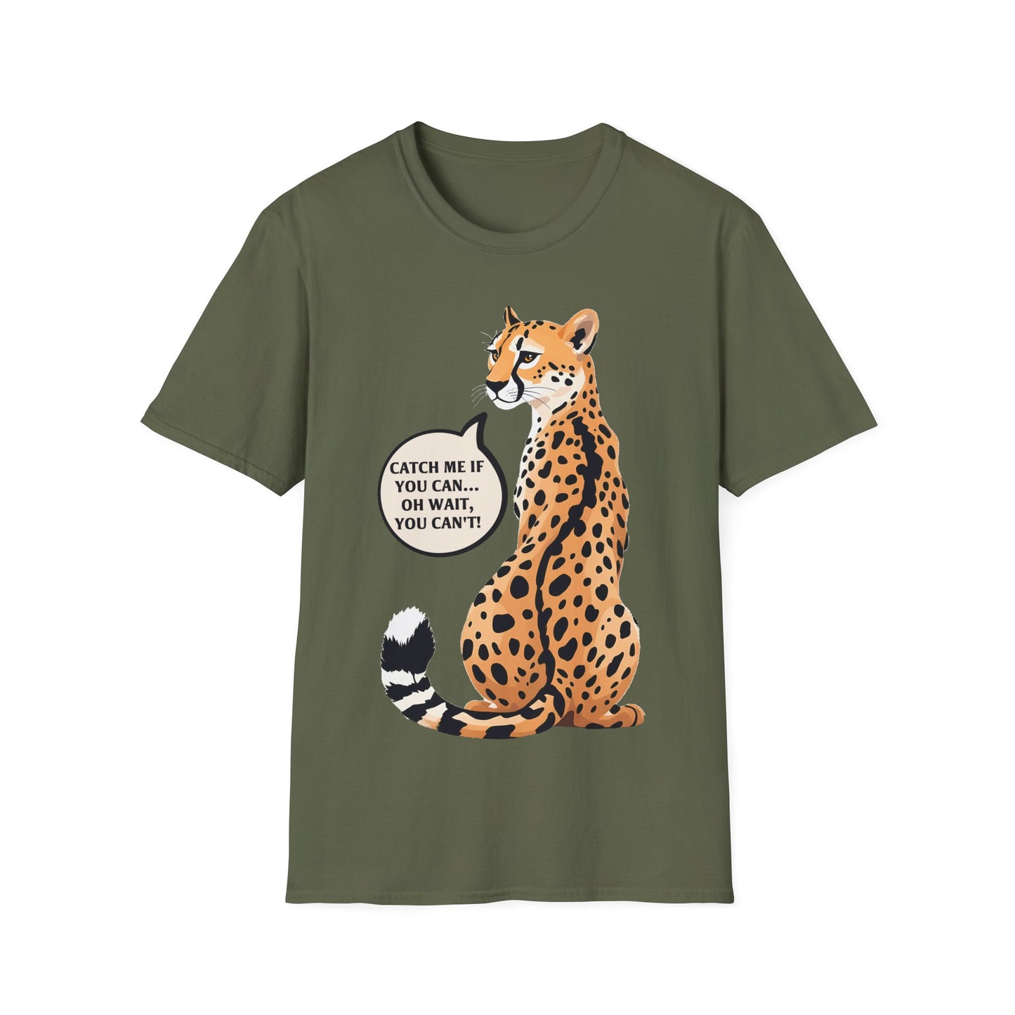 Catch Me If You Can Unisex Softstyle T-Shirt - Fun and Playful Animal Tee