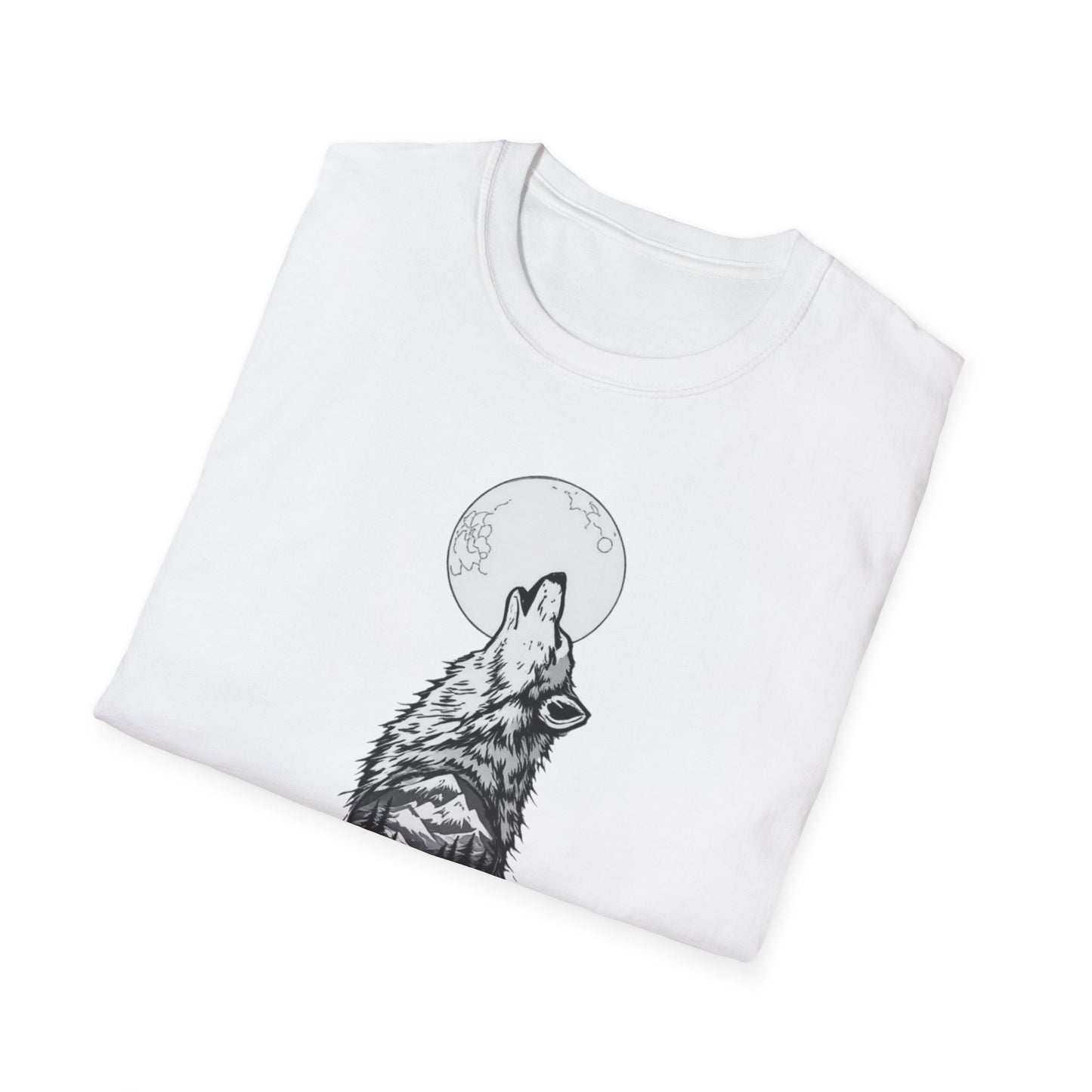 Howling Wolf Unisex Softstyle T-Shirt | Nature Lover Tee