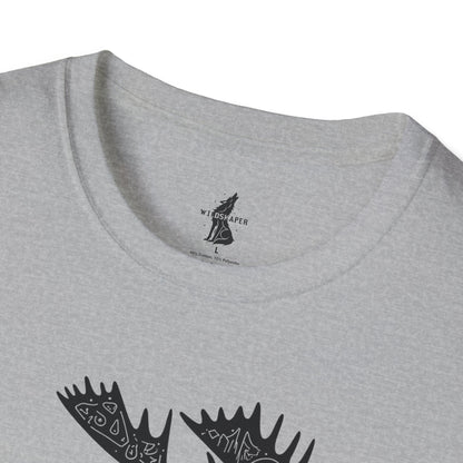 Moose Line Art Graphic T-Shirt
