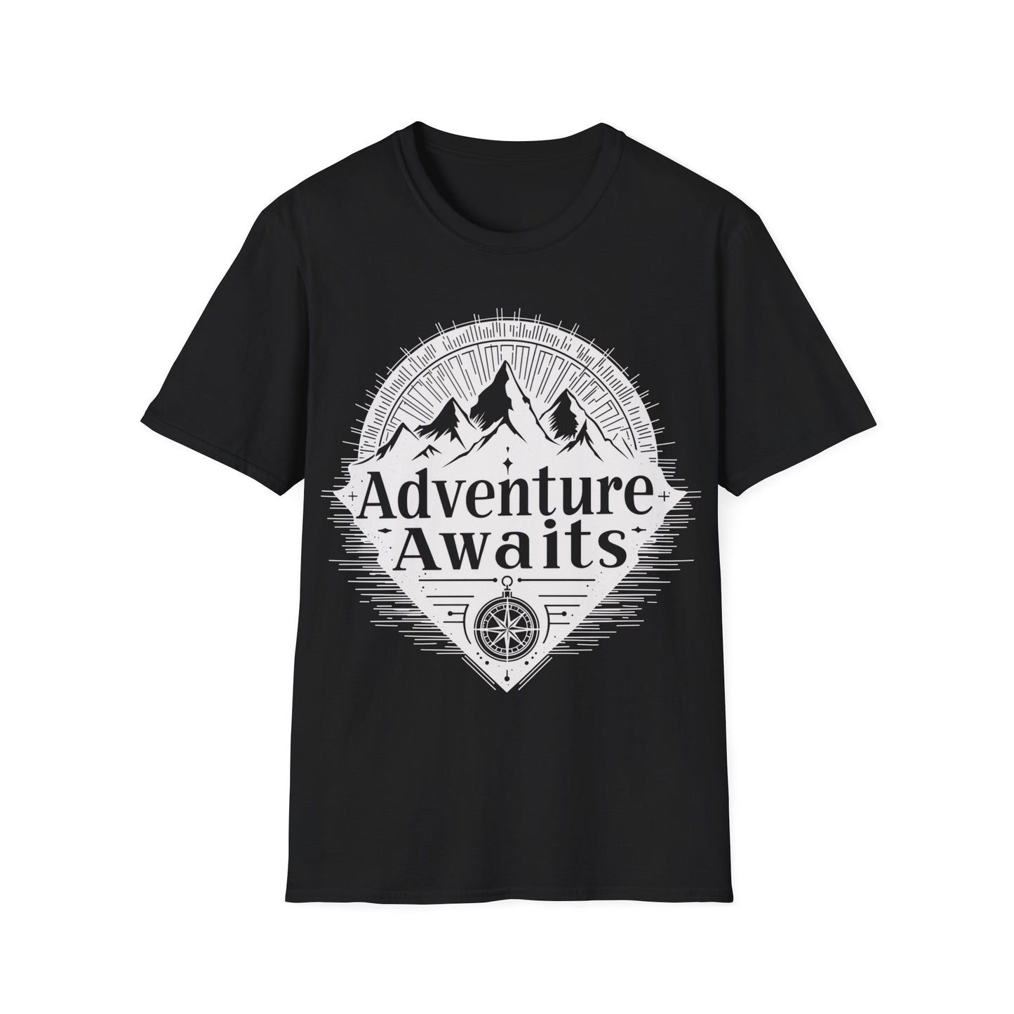 Adventure Awaits Unisex Softstyle T-Shirt - Perfect for Outdoor Lovers and Explorers