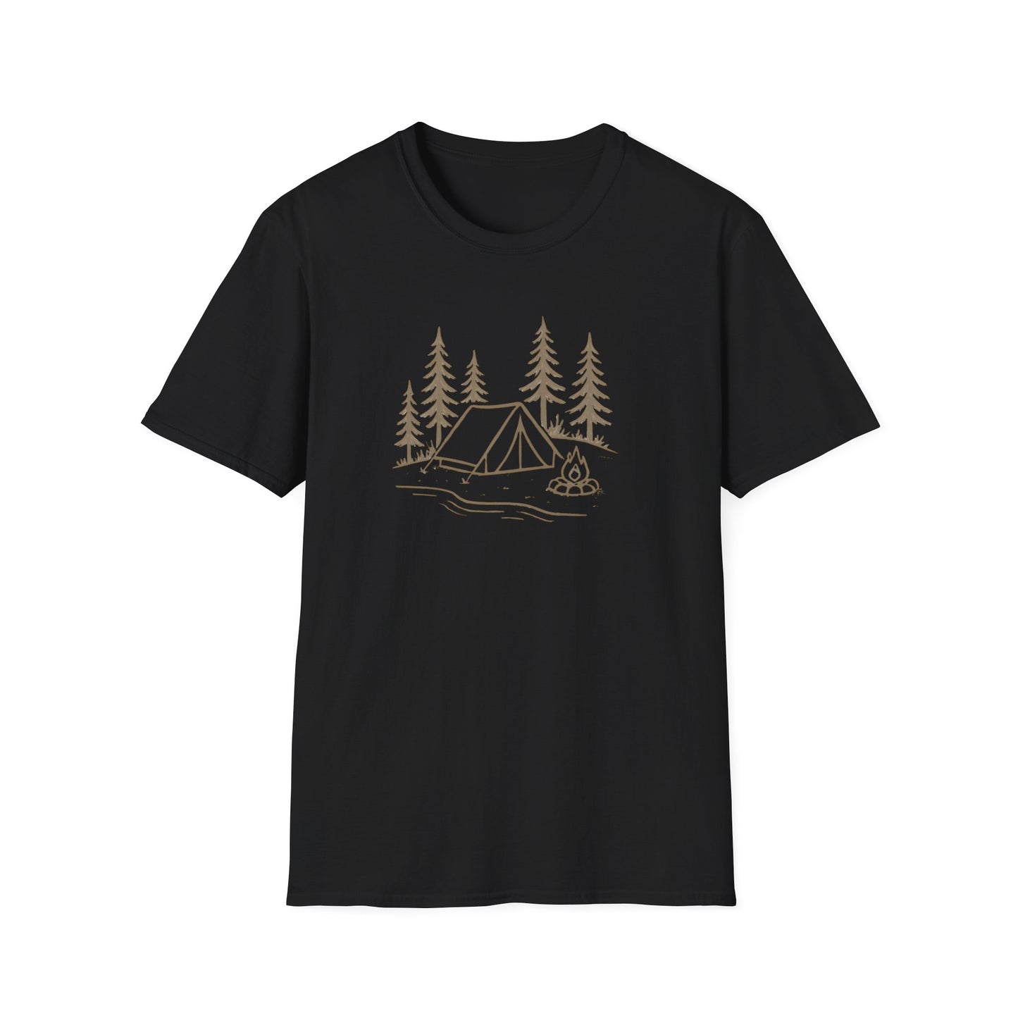Camping Tent and Campfire T-Shirt
