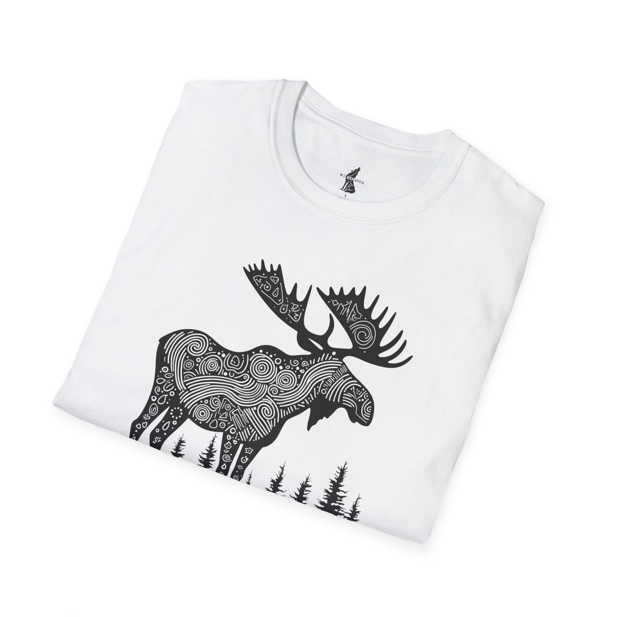 Moose Line Art Graphic T-Shirt