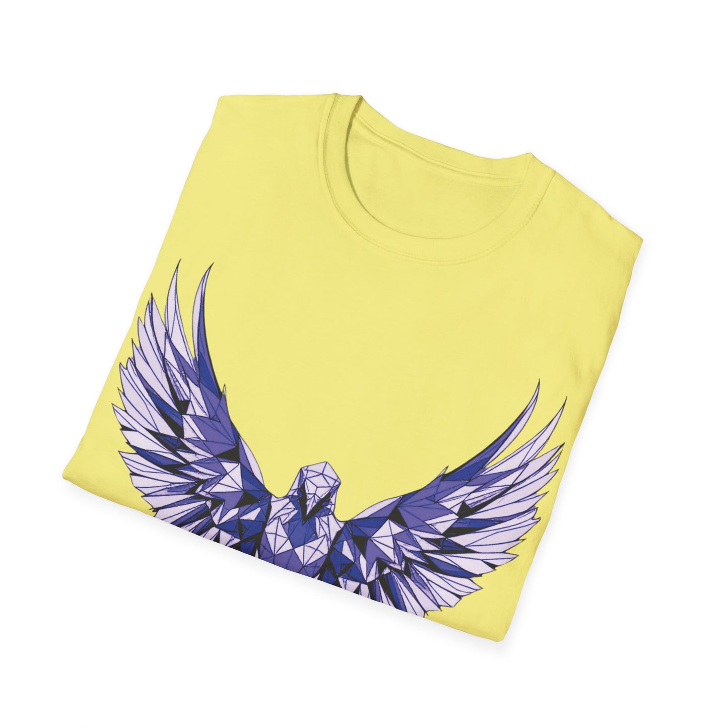 Majestic Purple Eagle Unisex Softstyle T-Shirt - Perfect for Nature Lovers