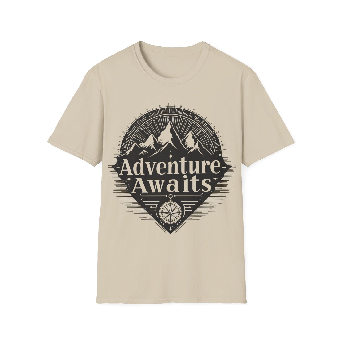 Adventure Awaits Unisex Softstyle T-Shirt - Perfect for Outdoor Lovers and Explorers