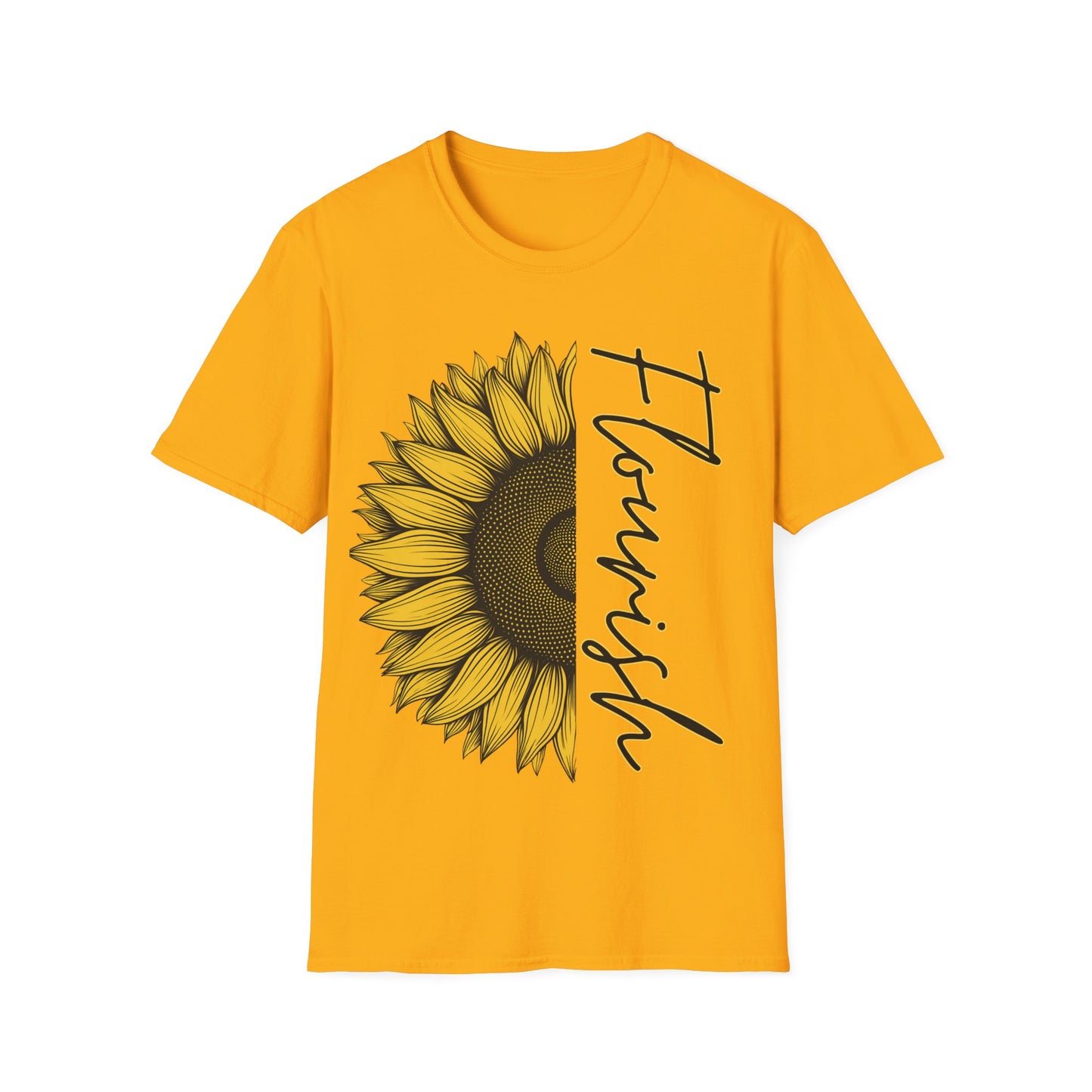 Flourish Sunflower Unisex Softstyle T-Shirt