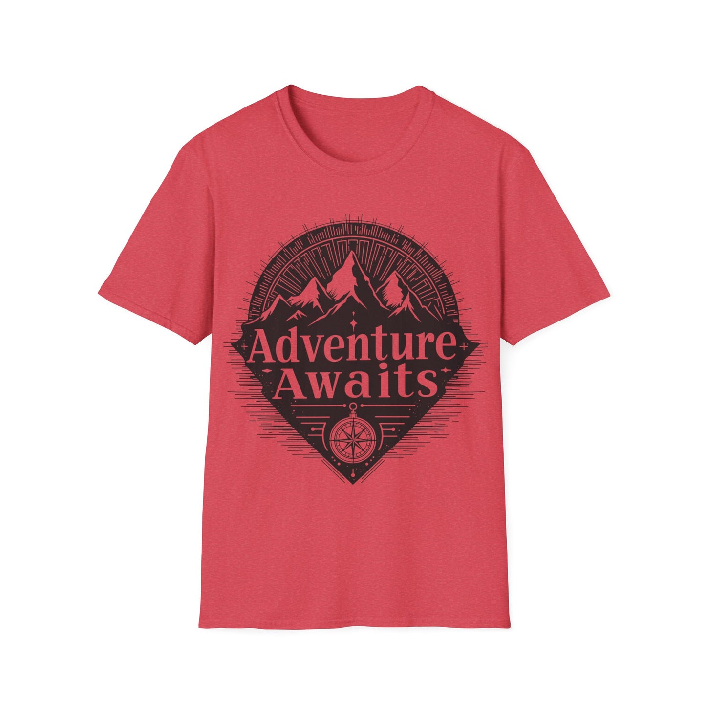 Adventure Awaits Unisex Softstyle T-Shirt - Perfect for Outdoor Lovers and Explorers