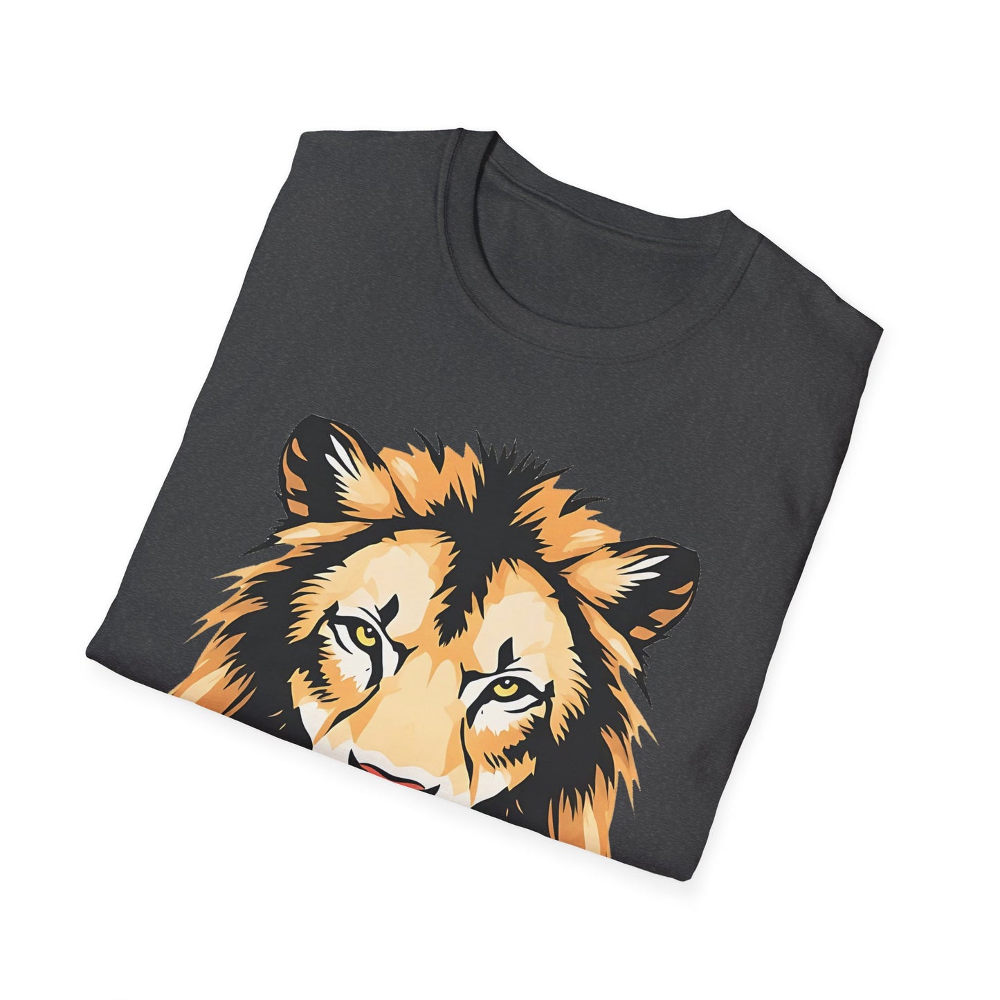 Majestic Lion Unisex Softstyle T-Shirt - Bold Wild Animal Graphic Tee