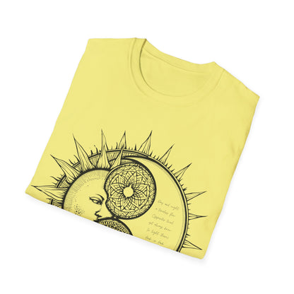 Sun and Moon Unisex Softstyle T-Shirt - Boho Aesthetic Tee for Spiritual Vibes