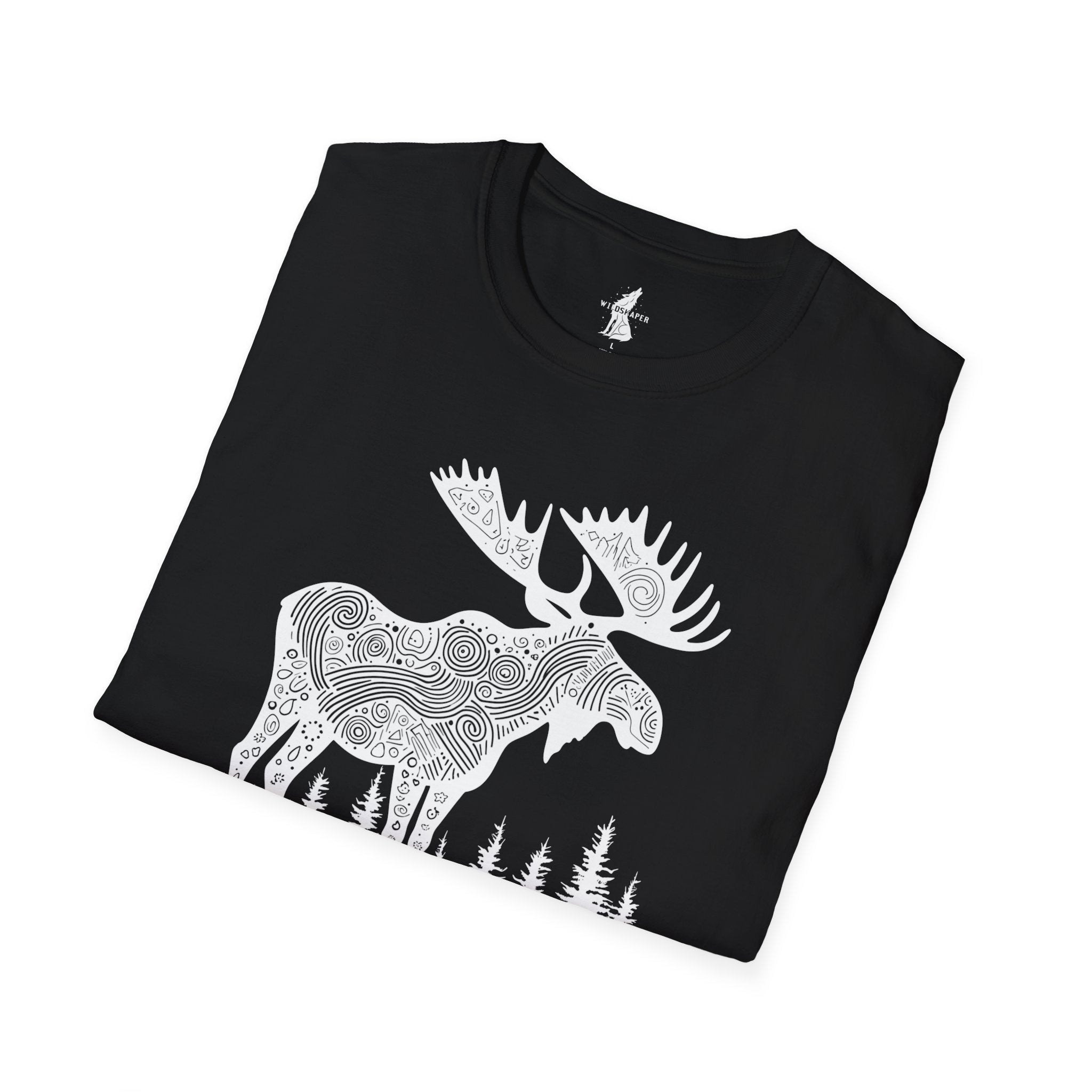 Moose Line Art Graphic T-Shirt