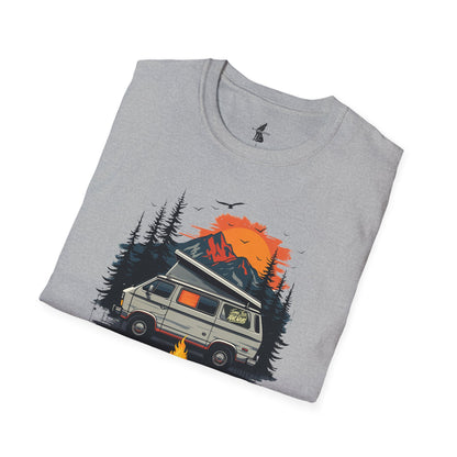 RV Camping Sunset View Graphic T-Shirt