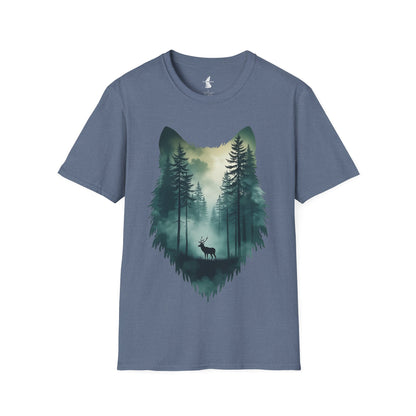 Wolf face Forest T-Shirt
