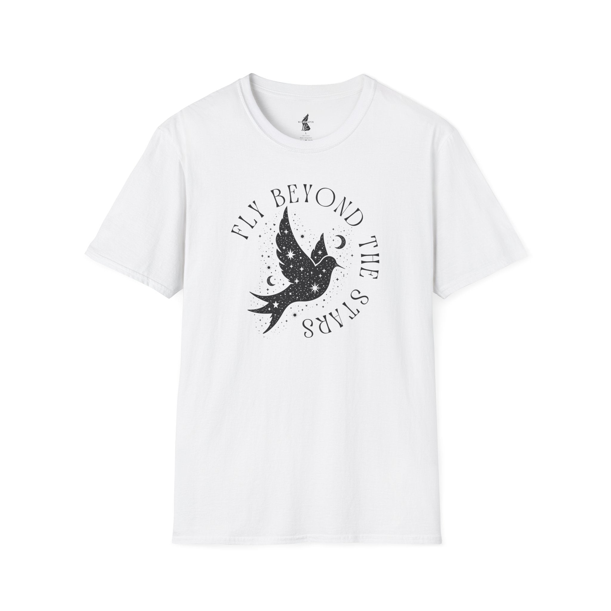 Fly Beyond The Stars Celestial Bird Graphic T-Shirt