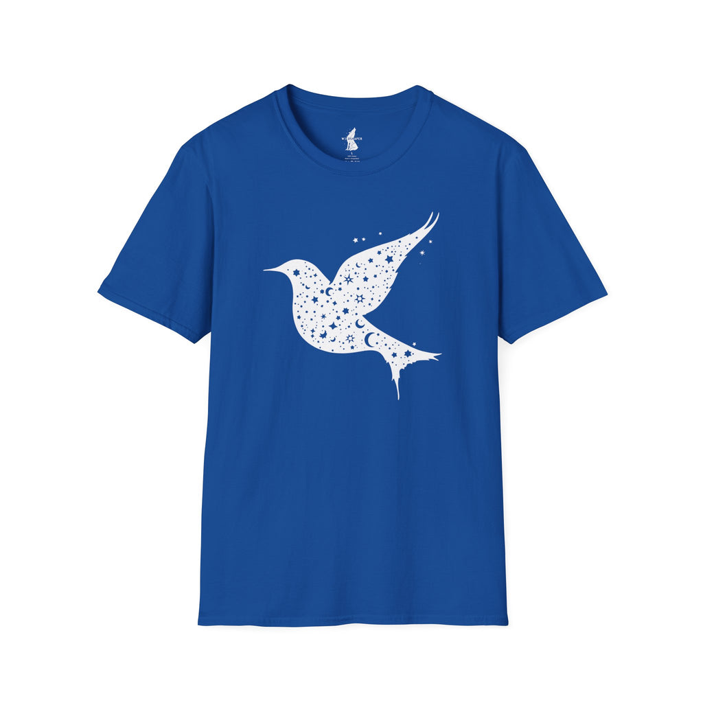 Celestial Bird Cosmic Stars T-Shirt
