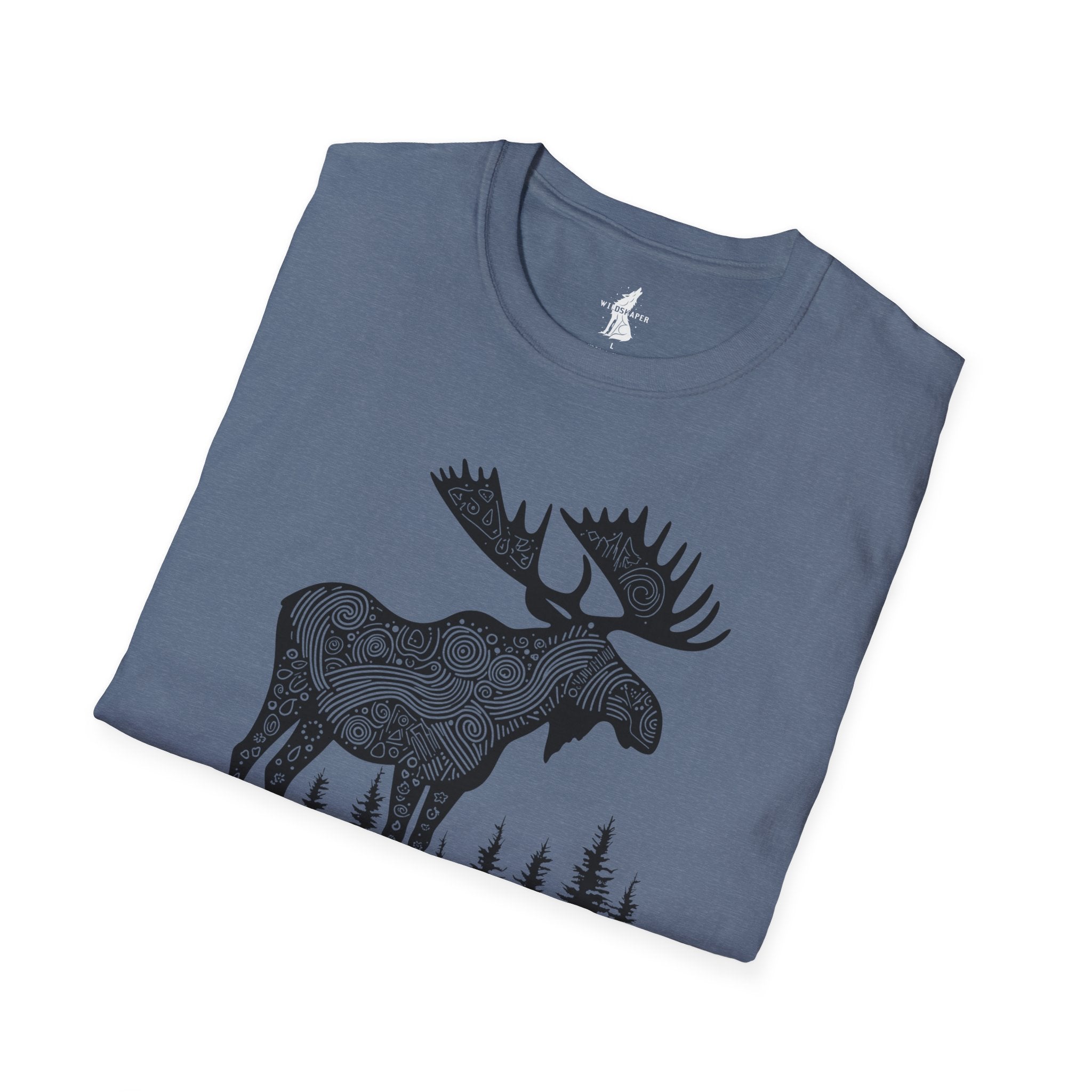 Moose Line Art Graphic T-Shirt