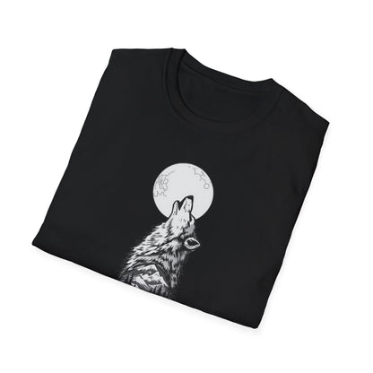 Howling Wolf Unisex Softstyle T-Shirt | Nature Lover Tee