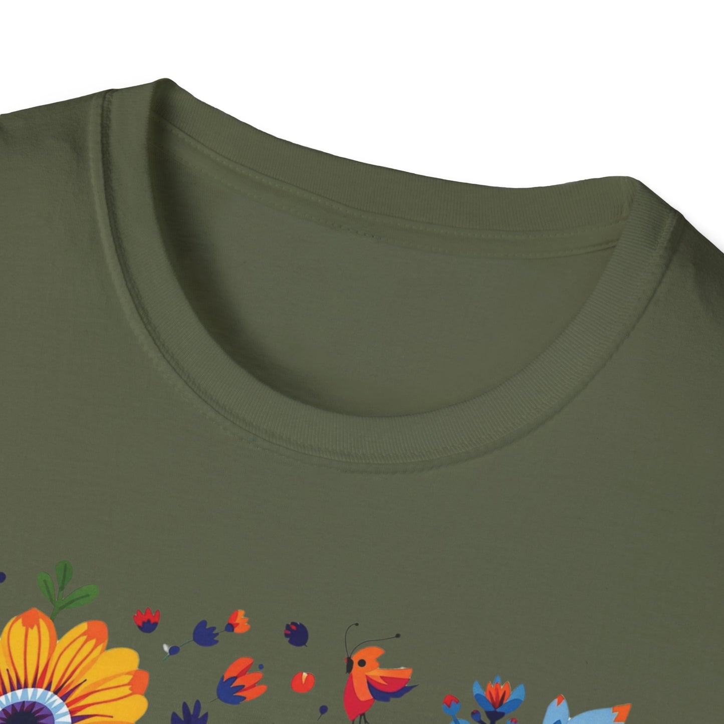 Floral Garden Unisex Softstyle T-Shirt - Vibrant Flower Art for Nature Lovers