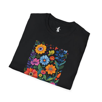 Vibrant Flower Art T-Shirt