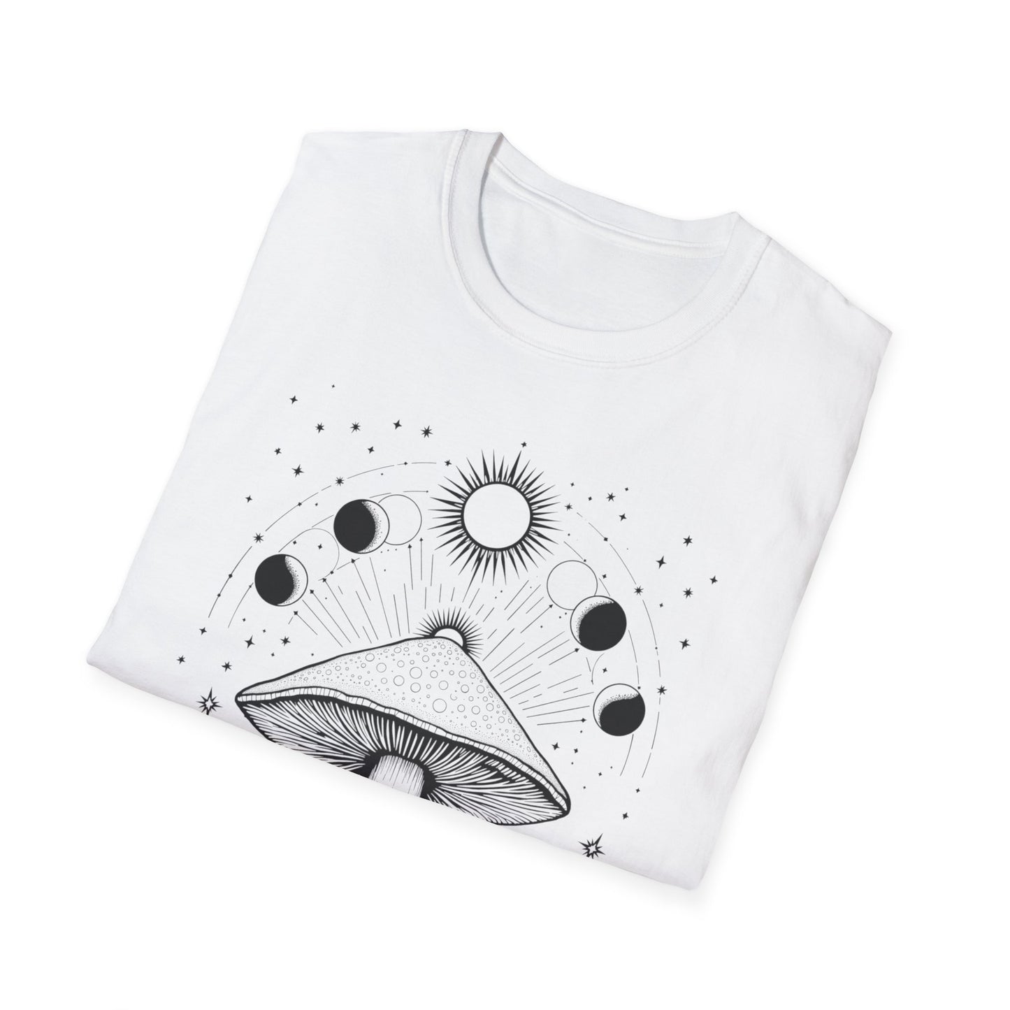 Magical Mushrooms Unisex Softstyle T-Shirt - Boho Nature Graphic Tee