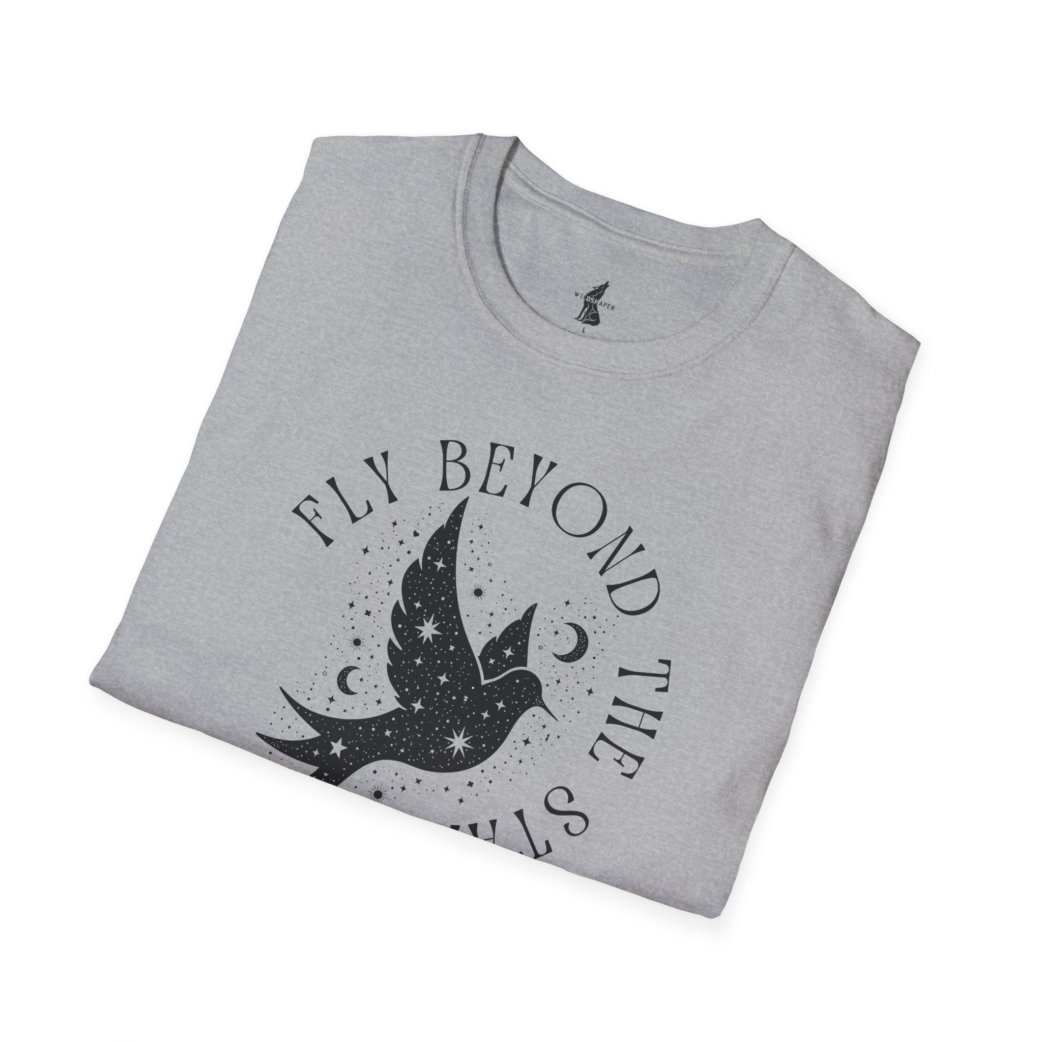 Fly Beyond The Stars Celestial Bird Graphic T-Shirt