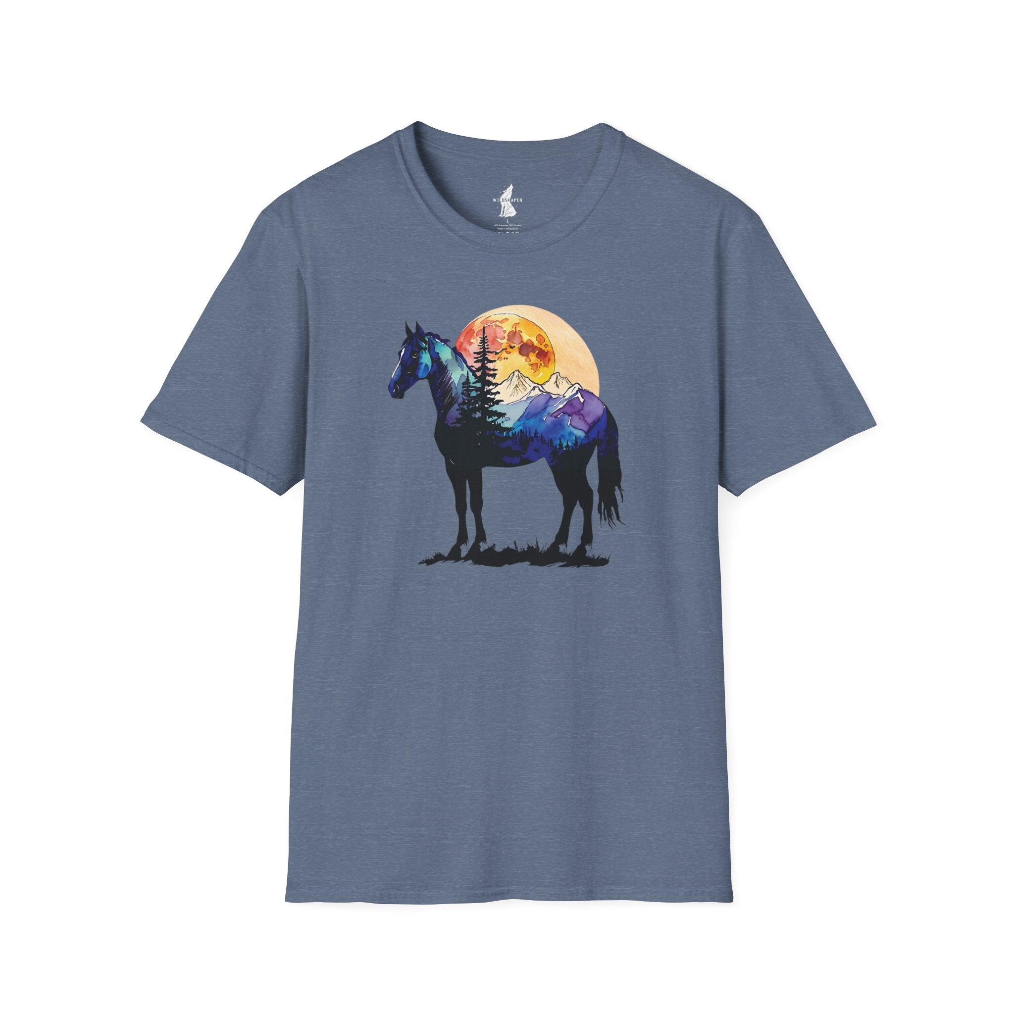 Wild Spirit Horse Sunset Graphic T-Shirt
