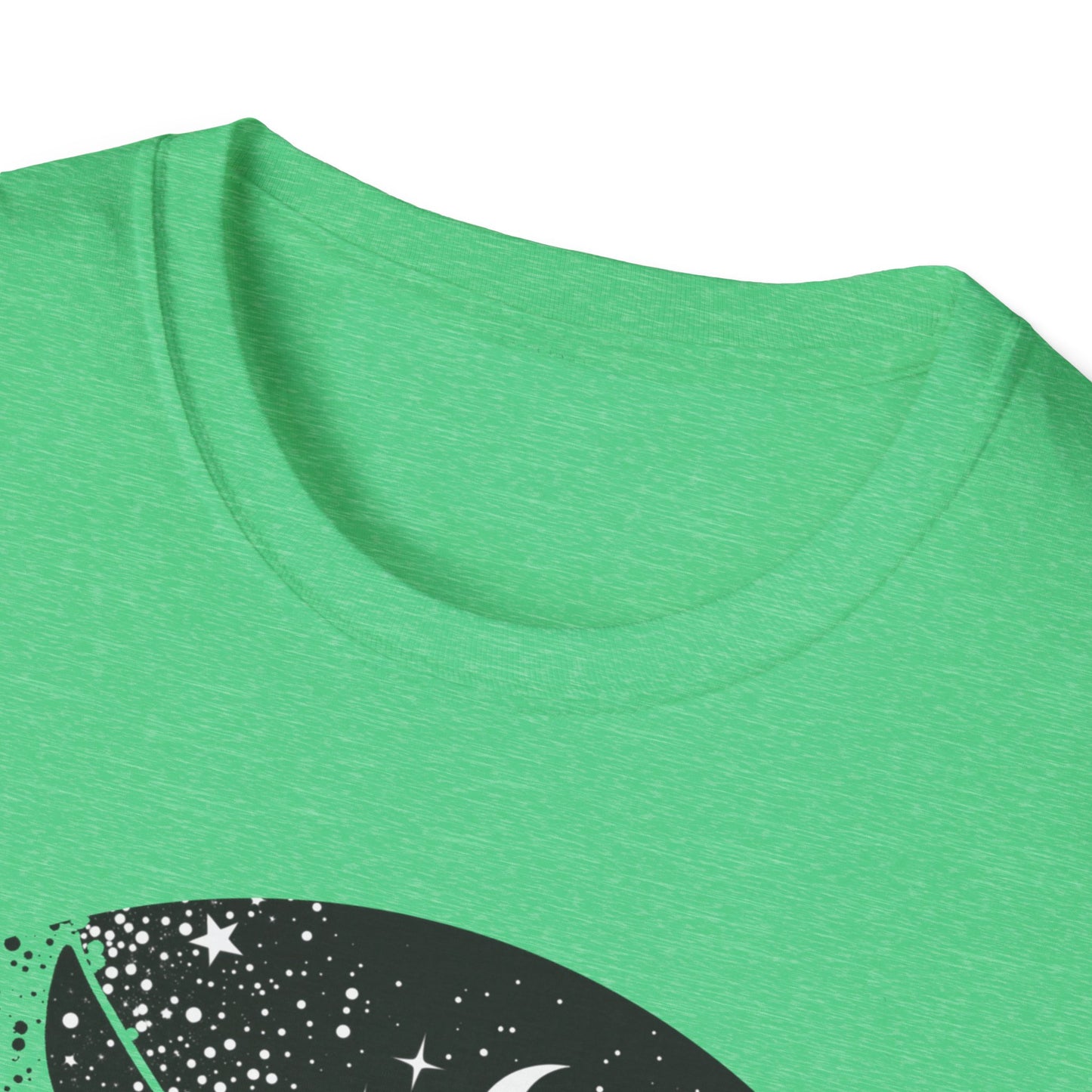 Celestial Bird Unisex Softstyle T-Shirt - Cosmic Aesthetic Tee for Nature Lovers