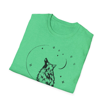 Howling Wolf Graphic Unisex Softstyle T-Shirt - Perfect for Nature Lovers