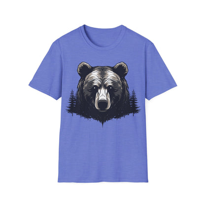 Unisex Bear Nature Softstyle T-Shirt - Wilderness Graphic Tee