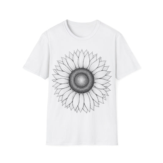 Sunflower Art Unisex Softstyle T-Shirt - Perfect for Nature Lovers & Casual Wear