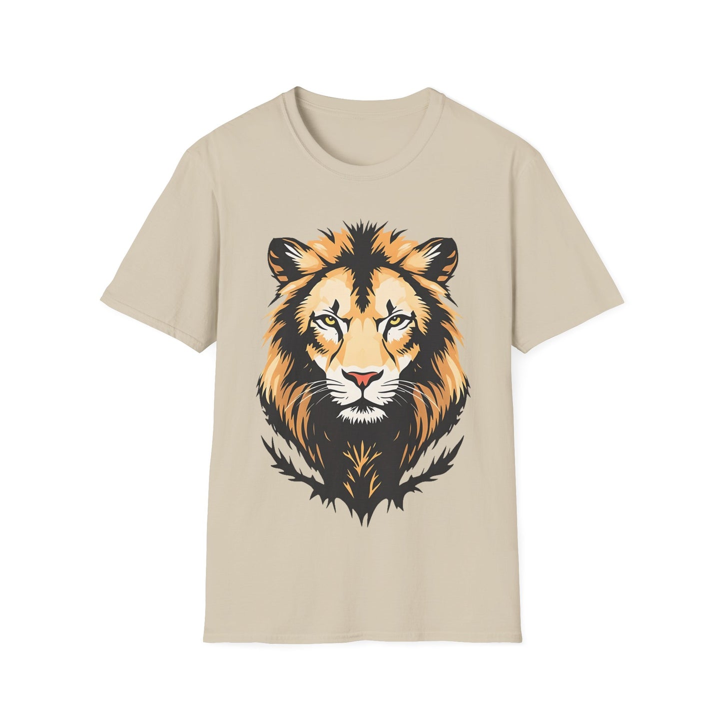 Majestic Lion Unisex Softstyle T-Shirt - Bold Wild Animal Graphic Tee