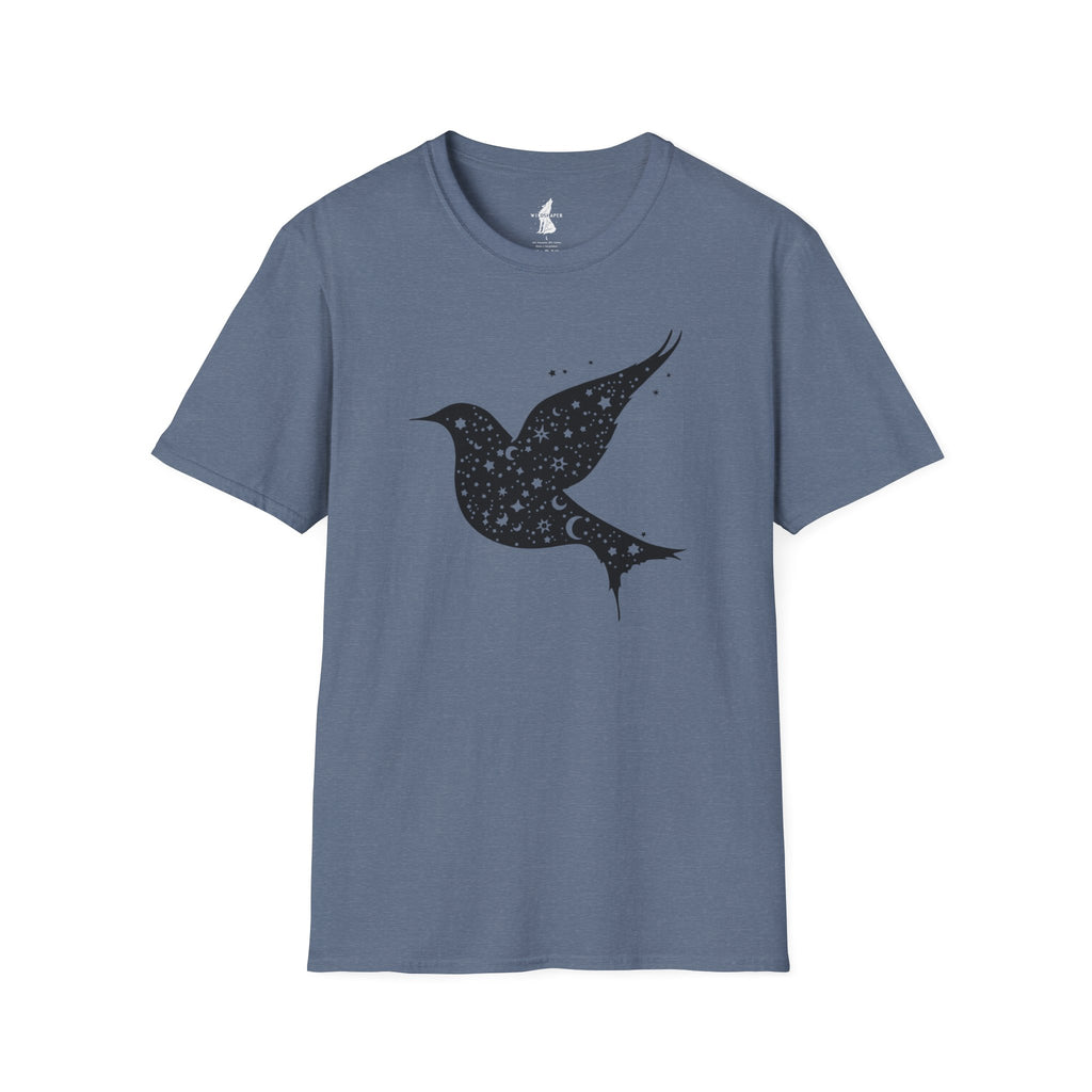 Celestial Bird Cosmic Stars T-Shirt