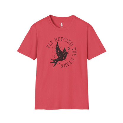 Fly Beyond The Stars Celestial Bird Graphic T-Shirt