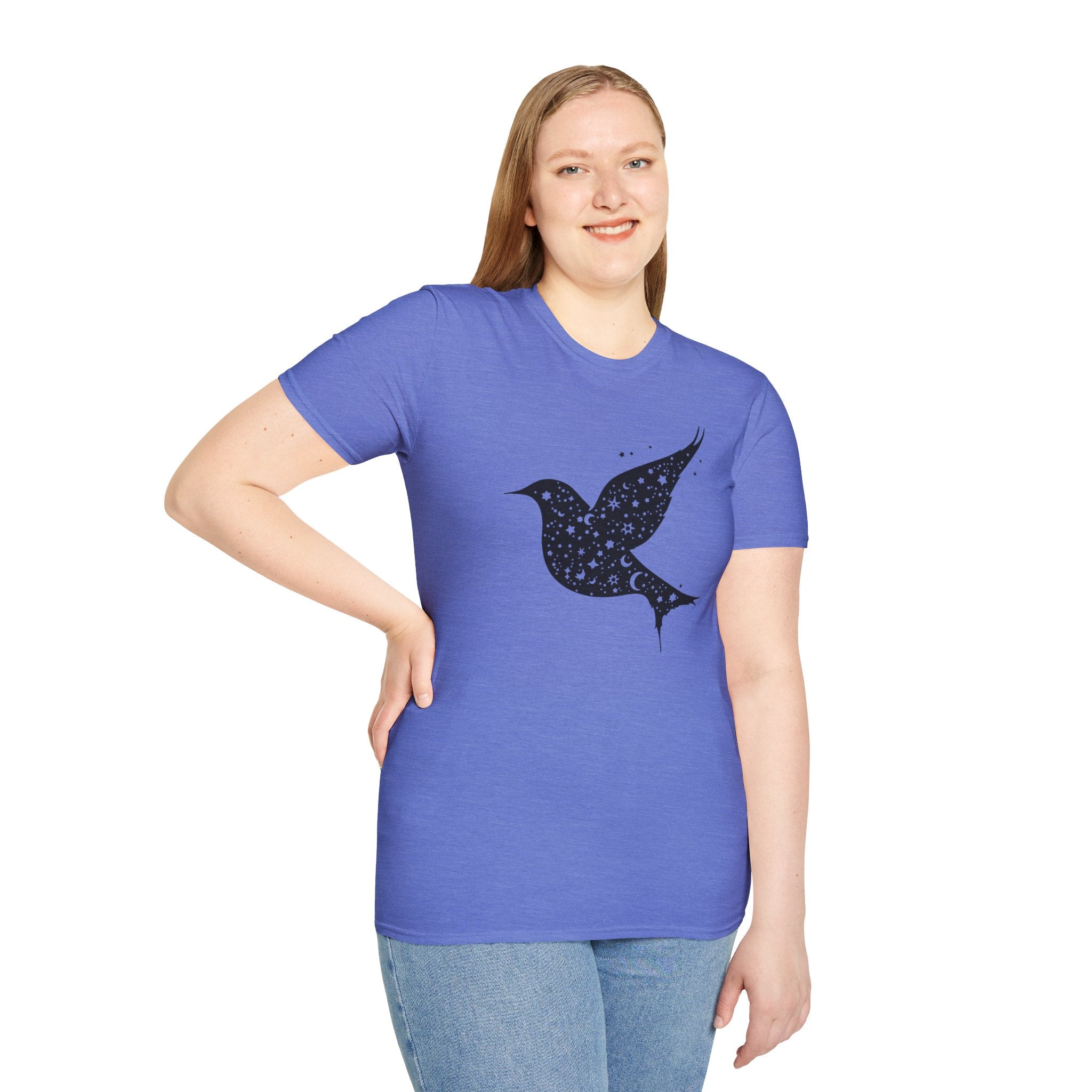 Celestial Bird Cosmic Stars T-Shirt