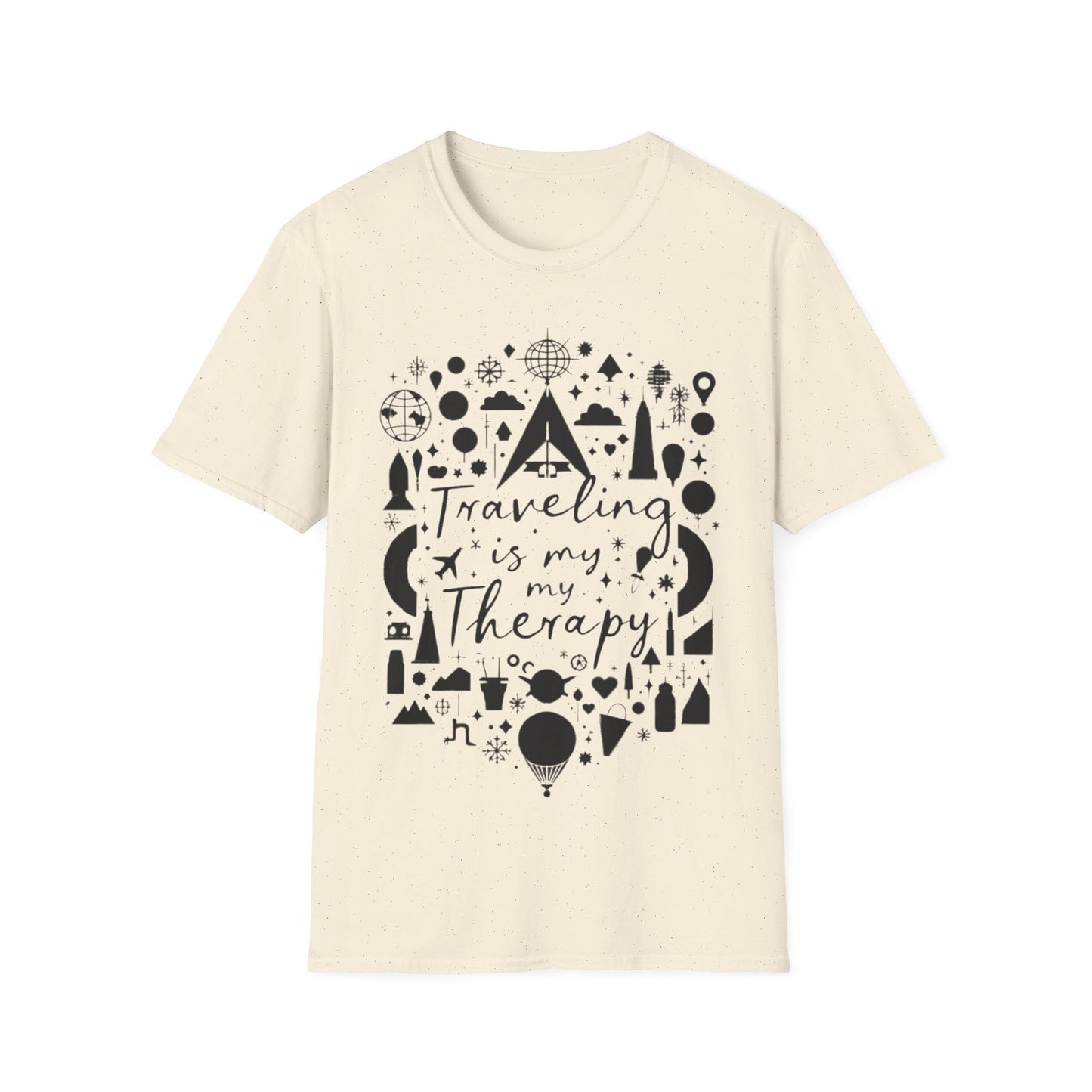 Traveling is My Therapy Unisex Softstyle T-Shirt - Adventure & Wanderlust Apparel