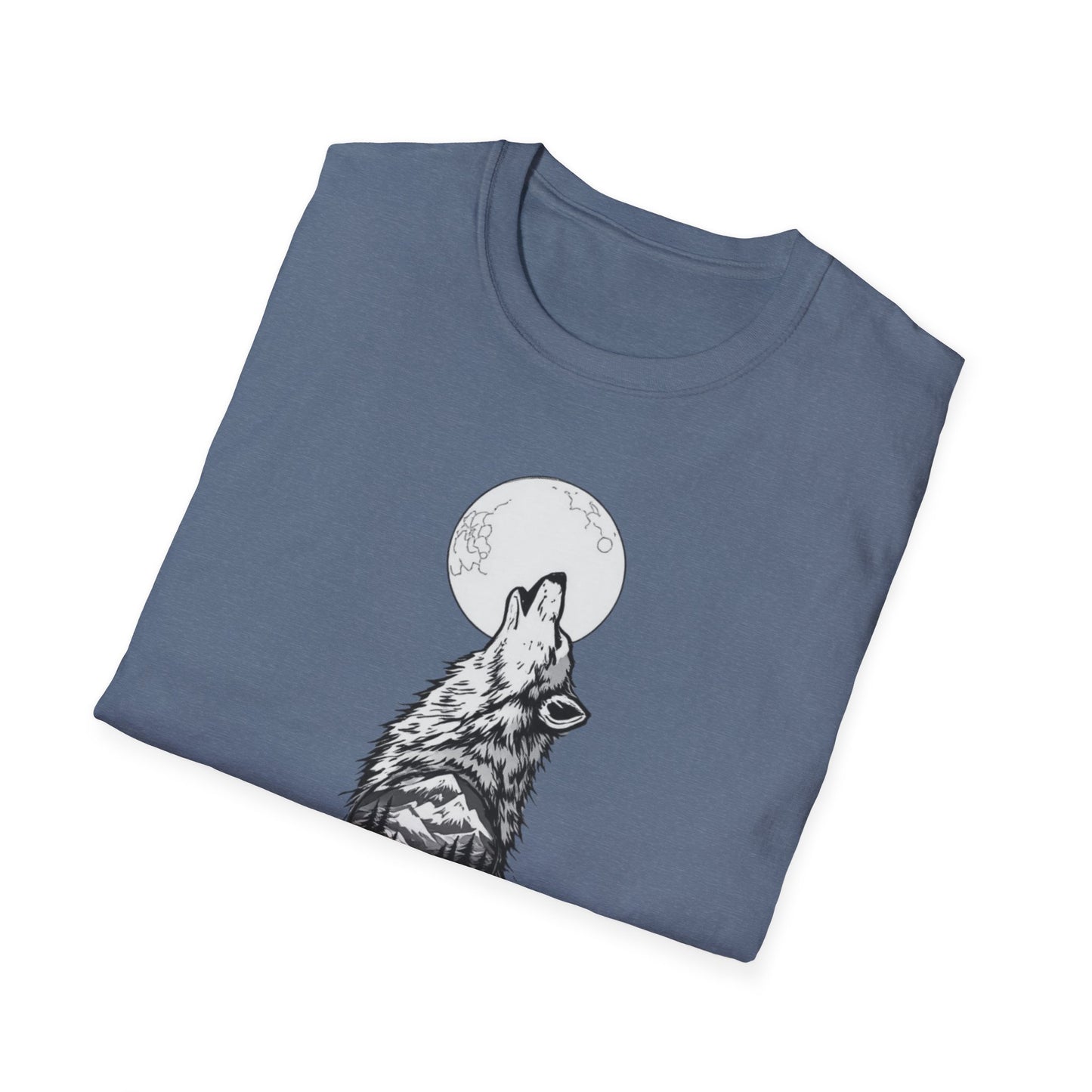 Howling Wolf Unisex Softstyle T-Shirt | Nature Lover Tee