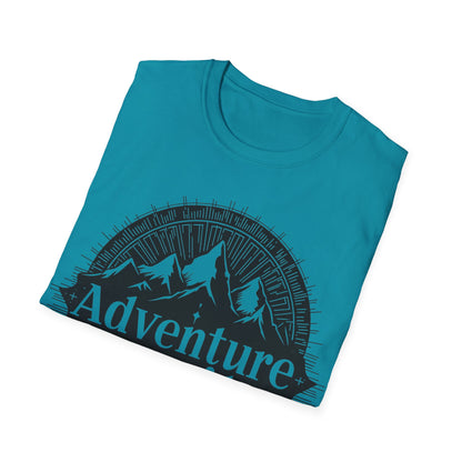 Adventure Awaits Unisex Softstyle T-Shirt - Perfect for Outdoor Lovers and Explorers