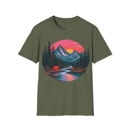 Adventure Awaits Graphic T-Shirt - Unisex Camping Design