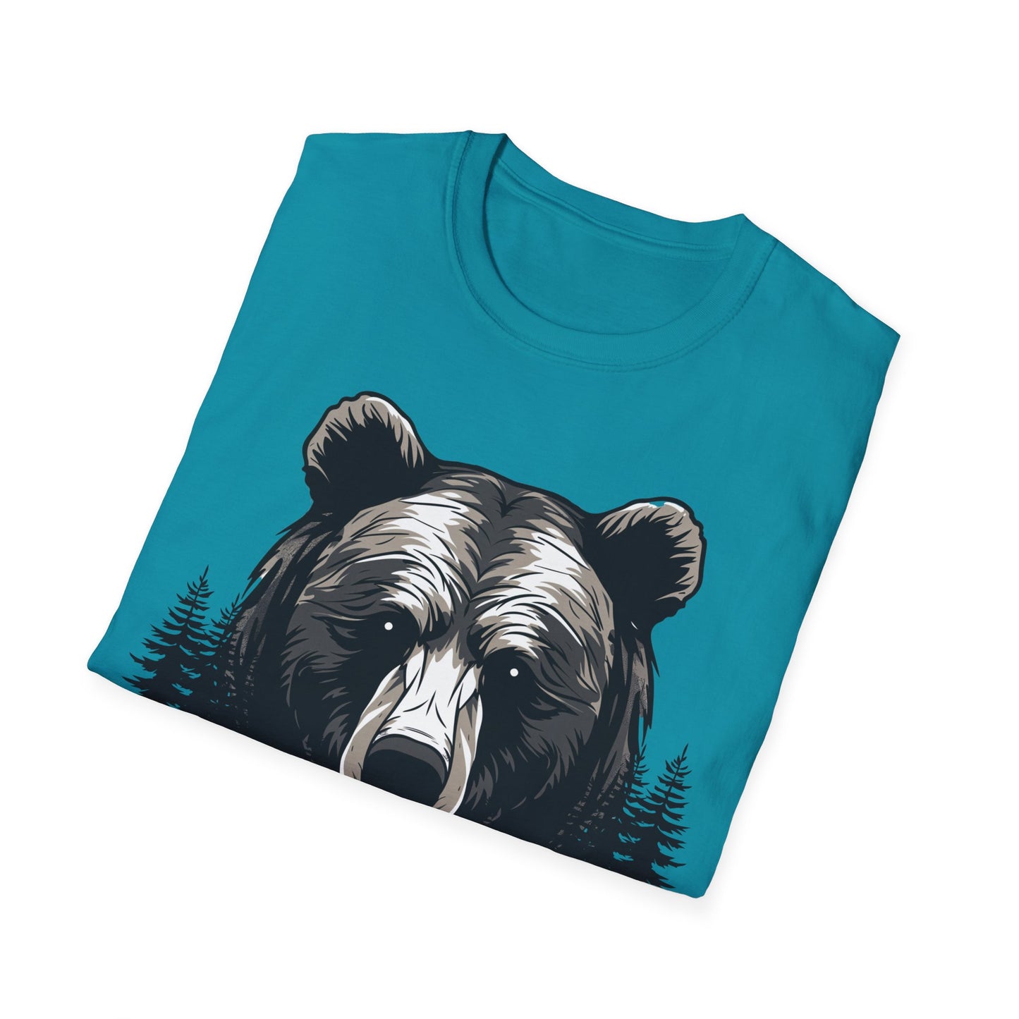 Unisex Bear Nature Softstyle T-Shirt - Wilderness Graphic Tee