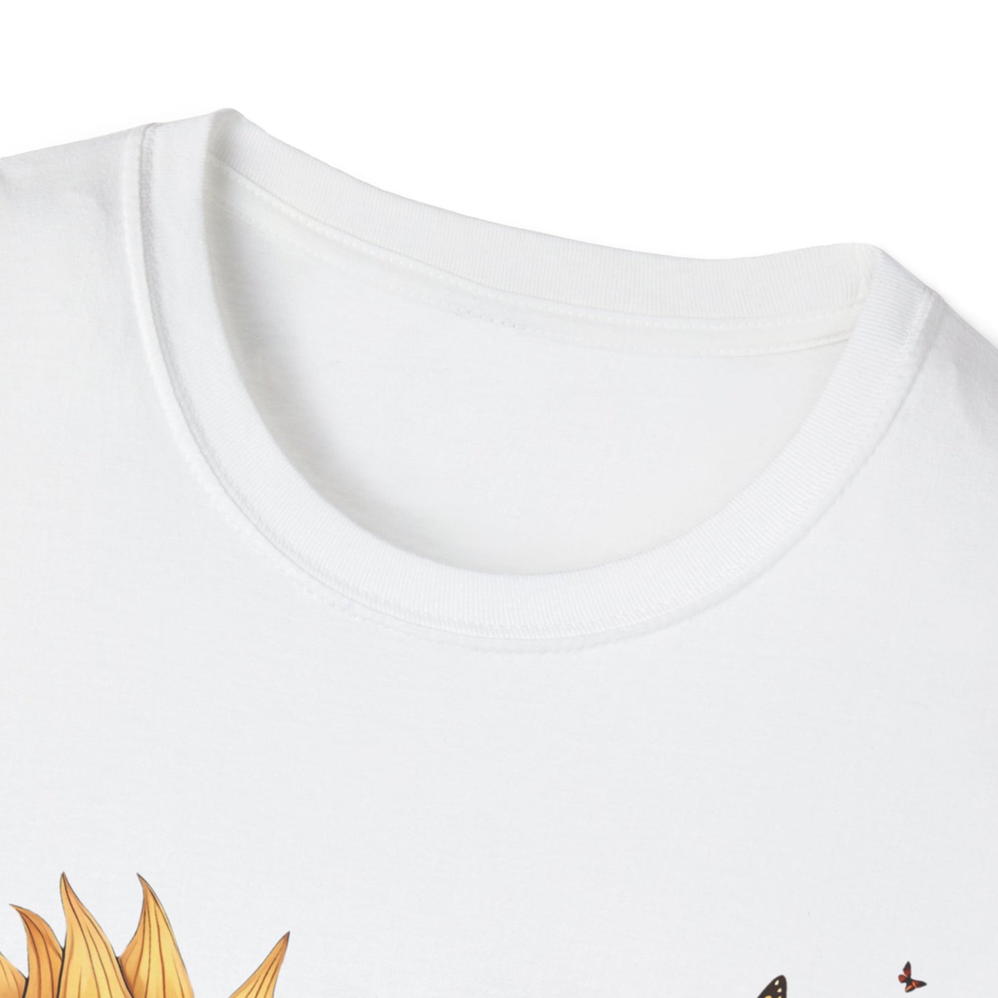 Live Simply, Bloom Wildly Sunflower Unisex Softstyle T-Shirt