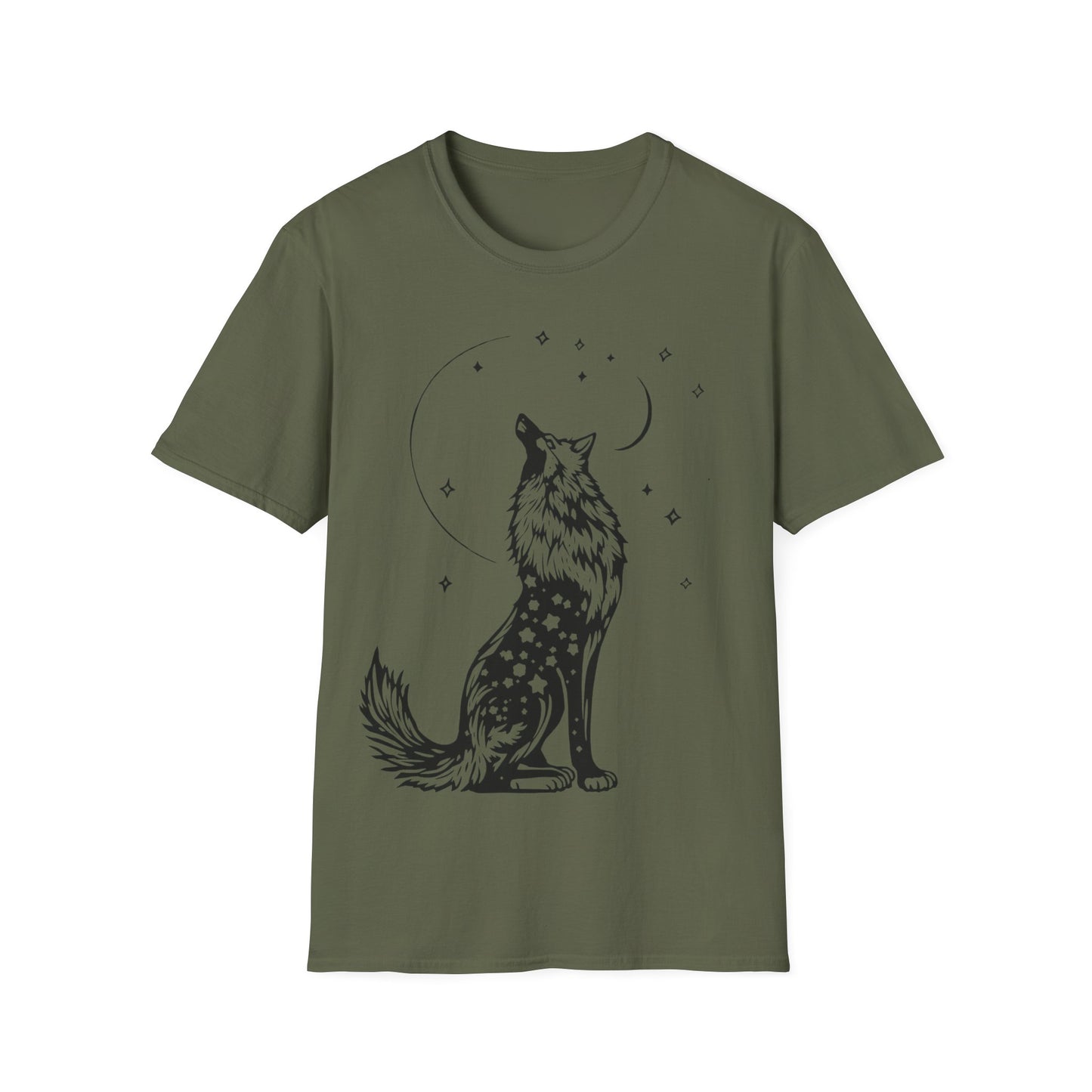 Howling Wolf Graphic Unisex Softstyle T-Shirt - Perfect for Nature Lovers