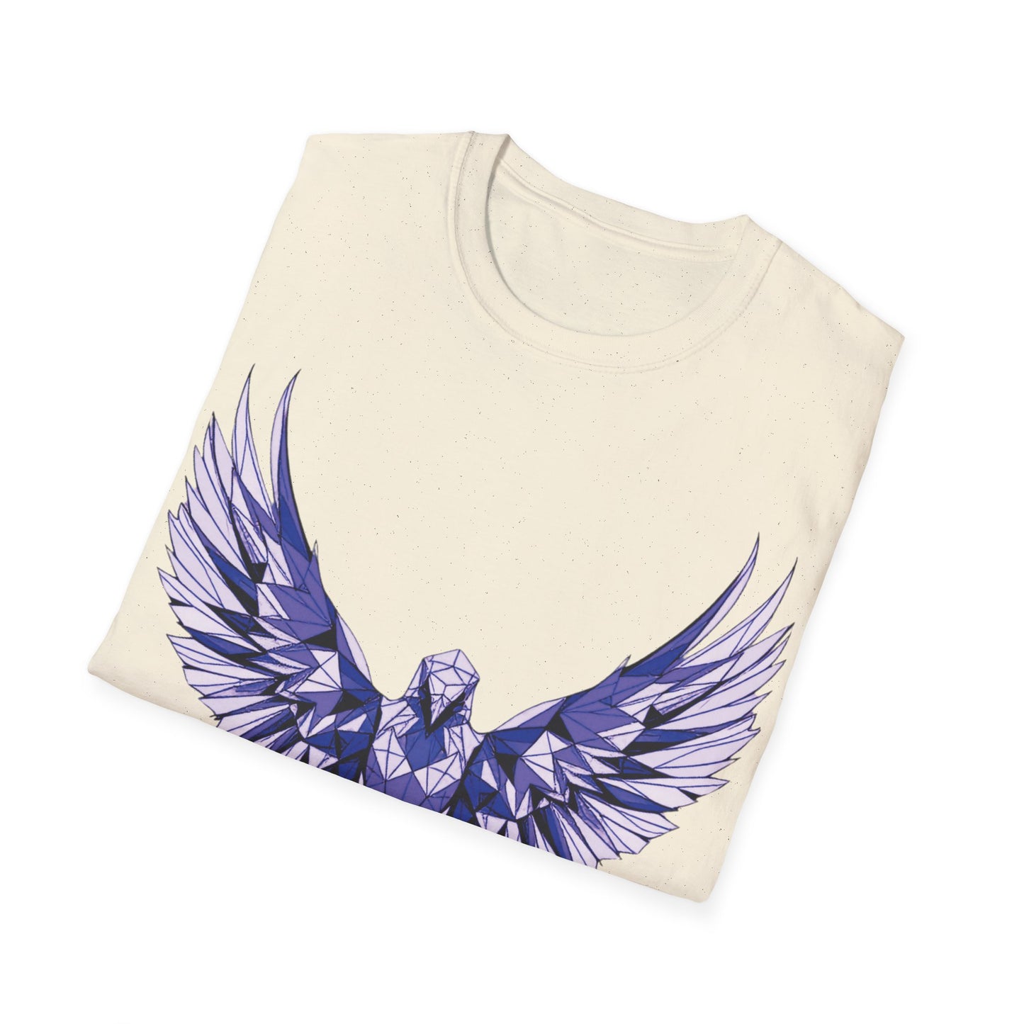 Majestic Purple Eagle Unisex Softstyle T-Shirt - Perfect for Nature Lovers