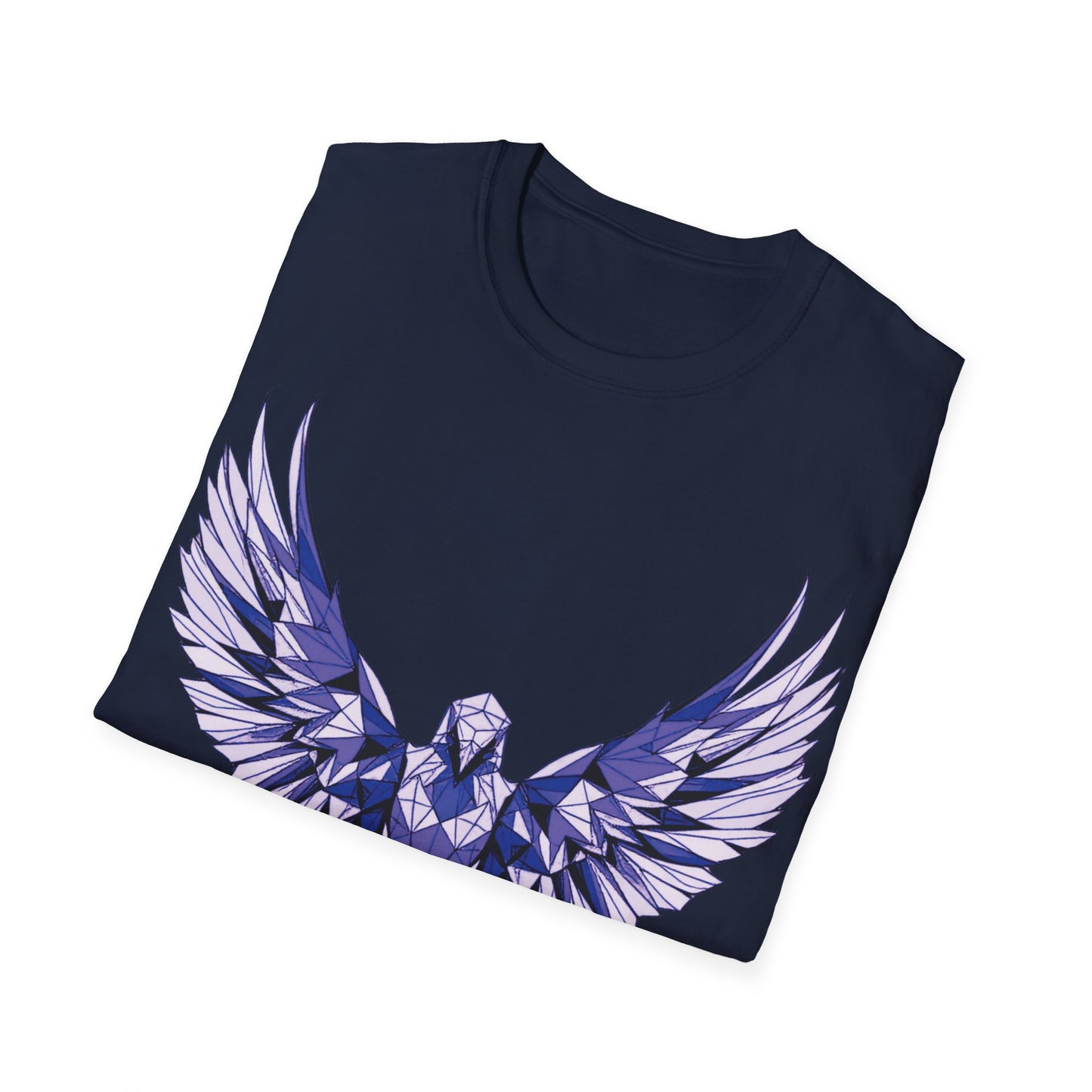 Majestic Purple Eagle Unisex Softstyle T-Shirt - Perfect for Nature Lovers