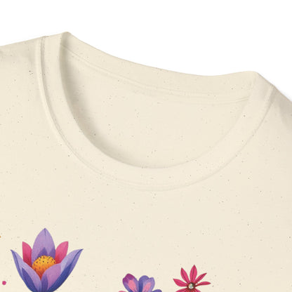 Floral Print Unisex Softstyle T-Shirt - Perfect for Spring Celebrations